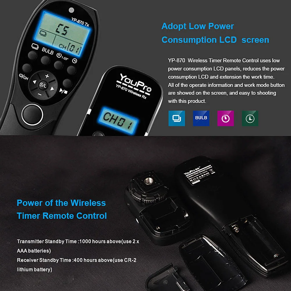 Беспроводной пульт дистанционного управления YouPro для камеры Canon Pentax приемник