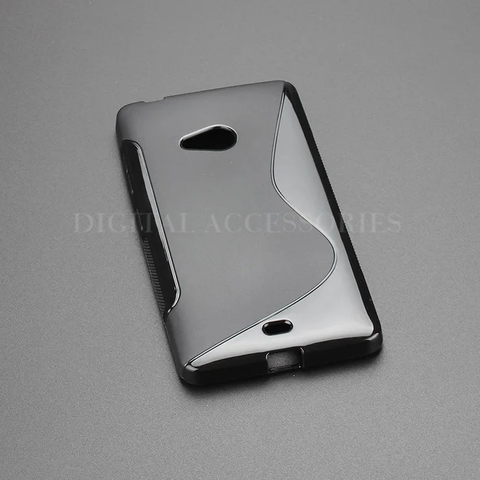 New High Quality Black S-line Flexible Soft Gel Tpu Silicone Skin Back Case Cover For Microsoft Nokia Lumia 540 Dual SIM |