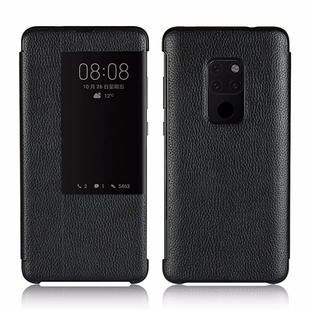 Роскошный чехол кошелек из натуральной кожи для huawei mate 20 Pro откидная крышка