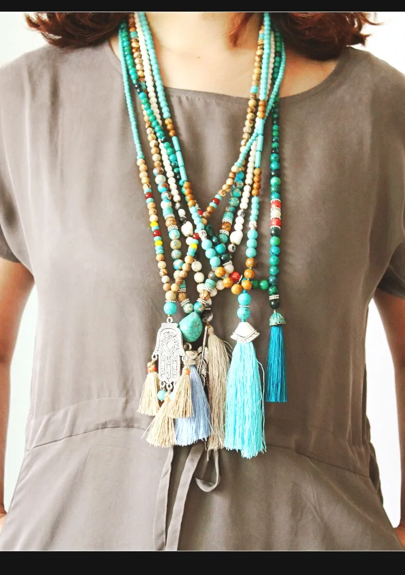 Новинка Высокое качество Зеленый Натуральный камень бусы ручной работы подвеска