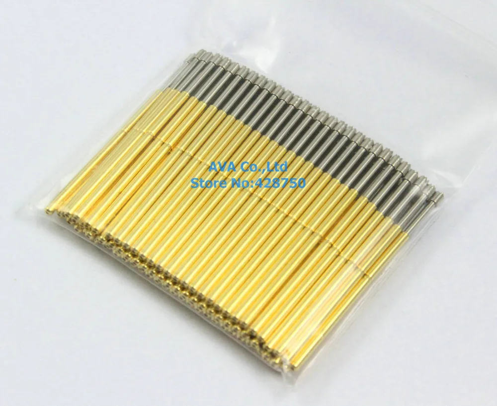 

100 Pieces P100-H2 Dia 1.36mm Length 33.35mm 180g Spring Test Probe Pin