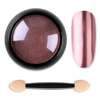 light pink Дизайн ногтей Блеск порошок с зеркальным эффектом 16 цветов 1 шт для УФ-геля акриловый порошок гальваническое покрытие для маникюра DIY - Цвет: light pink