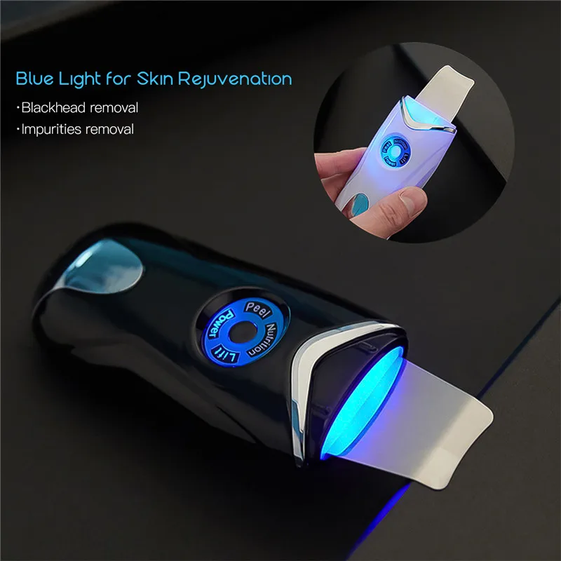 Professional Ultrasonic Facial Skin Scrubber Ion Deep Face Lifting Cleaning Peeling Rechargeable Device Beauty Care Instrument40