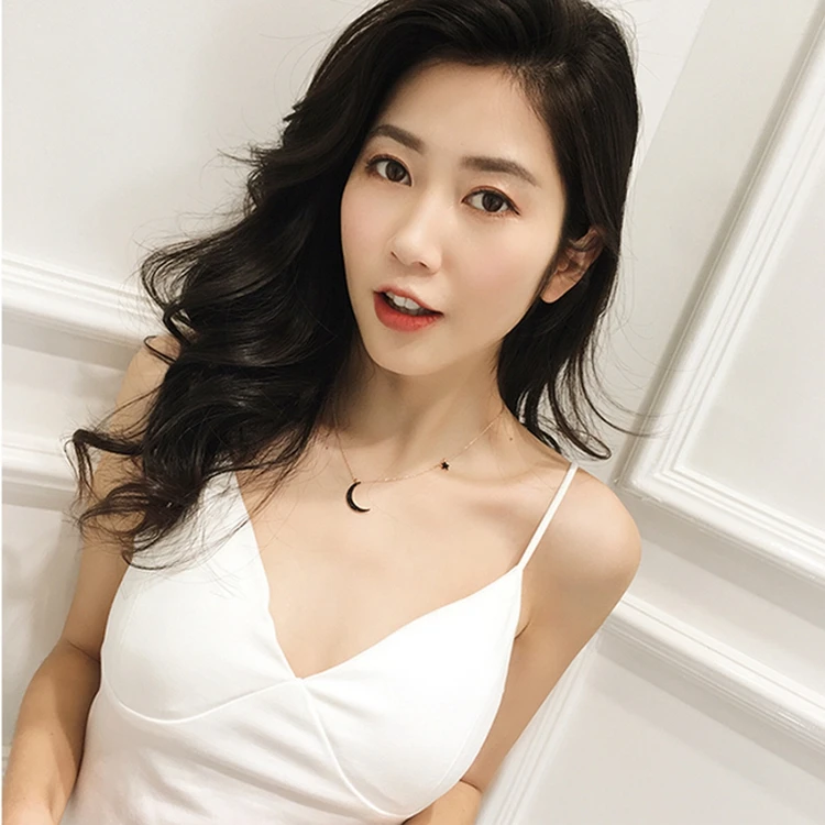 Горячая Распродажа корейские трендовые черные кристаллы Луна и звезда Подвеска