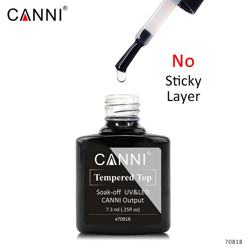 CANNI, высокопрочный гель,, глянцевый, для маникюра, долговечный, блестящий, не чистый, светодиодный, УФ-лампа, не впитывается, не протирается, верхнее покрытие, Гель-лак для ногтей
