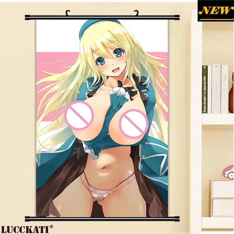 40X60 см Kantai Коллекция kancolle грудь соски сексуальные капусты мультфильм аниме Настенная картина плакат прокрутки холст живопись - Цвет: U