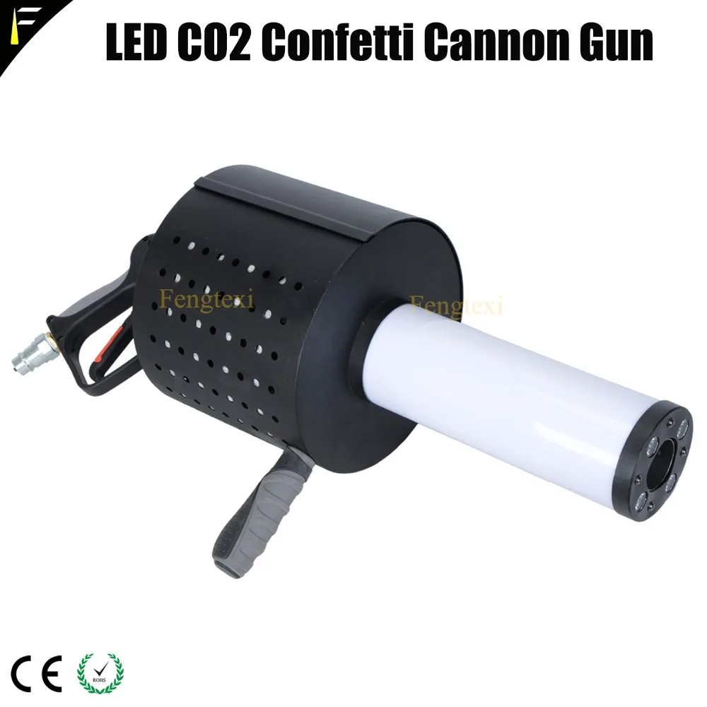 СО2 струйный пистолет и конфетти распыление 2 в 1 светодиодный сухой лед RGB газ CO2