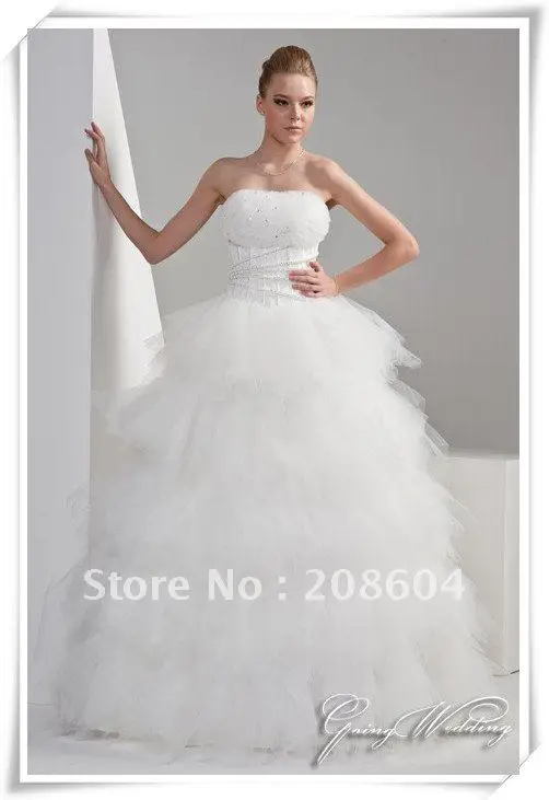 2012 Free shipping Luxury Royal Train Wedding Dresses Customize dress Real elegant mermaid Dress Ball Gown Tube type LACE UP | Свадьбы и