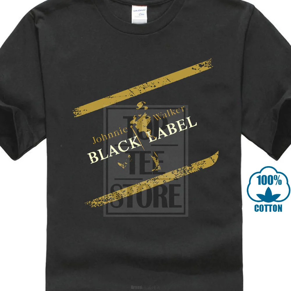 Мужская футболка Johnie Walker Black Label винтажная черная на заказ новинка женская