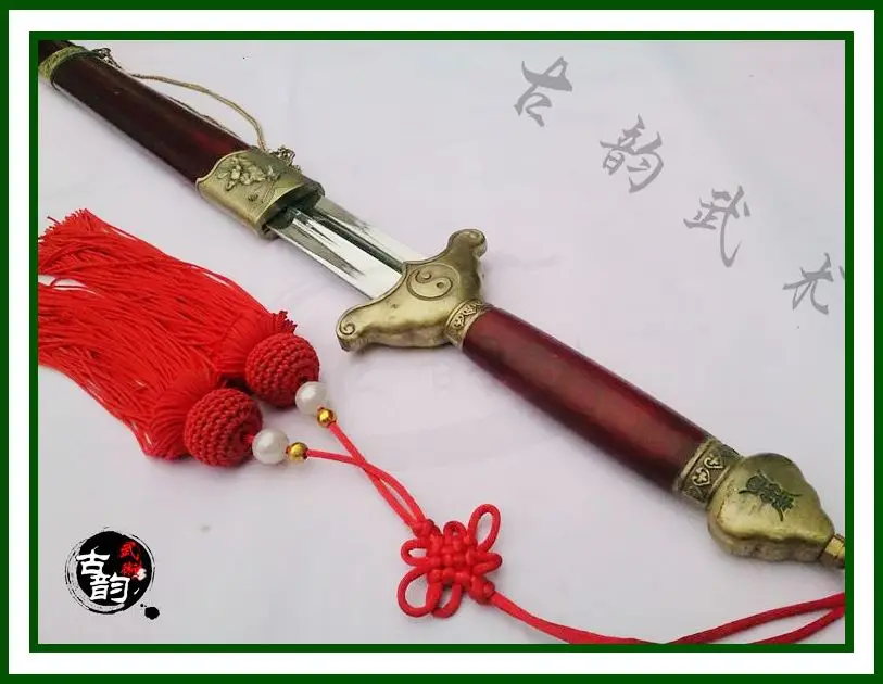 Wushu меч соревнований/китайский ушу/красивое лезвие/меч Лунцюань/красная