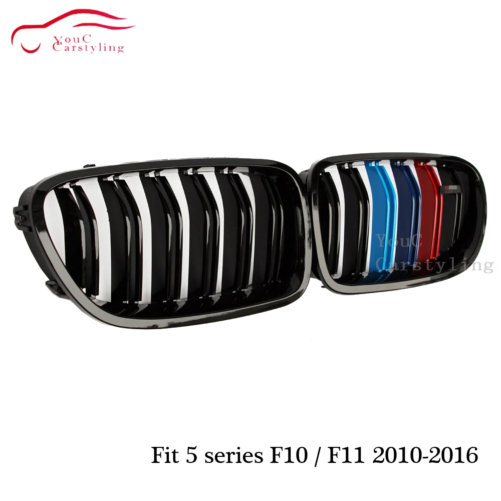 2-slat M color ABS решетка для BMW 5 Series F10 F11 передний бампер почек сменный радиатор 2010 - 2016