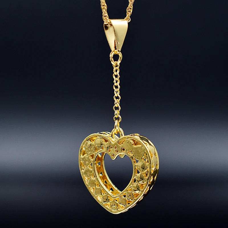 Sunny Jewelry Romantic Sets For Women Necklace Earrings Pendant Heart Hollow Party Wedding Engagement | Украшения и аксессуары