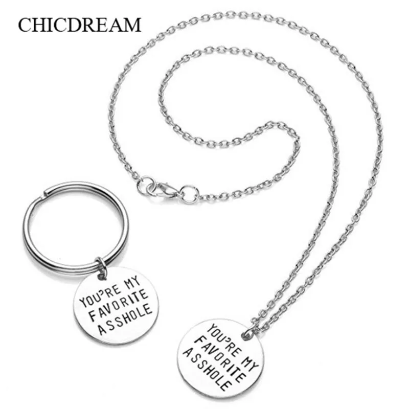 New Fashion Hero Necklaces Pendants I Love You My Husband Long Sweater Men Jewelry Wife Statement Birthday Party Gift | Украшения и