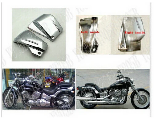 Хромированная Металлическая боковая крышка аккумулятора для Yamaha Vstar XVS 650 Classic