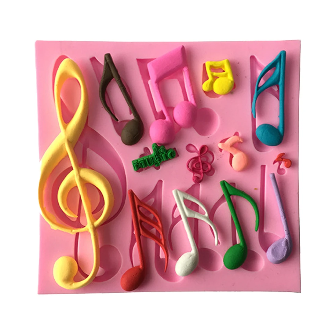 

11.5x11cm Music Pastry baking Tools Music Notes Shape Silicone Mold For Fondant Cake Mold Bakware Tools Soap Mold Sugar Tool