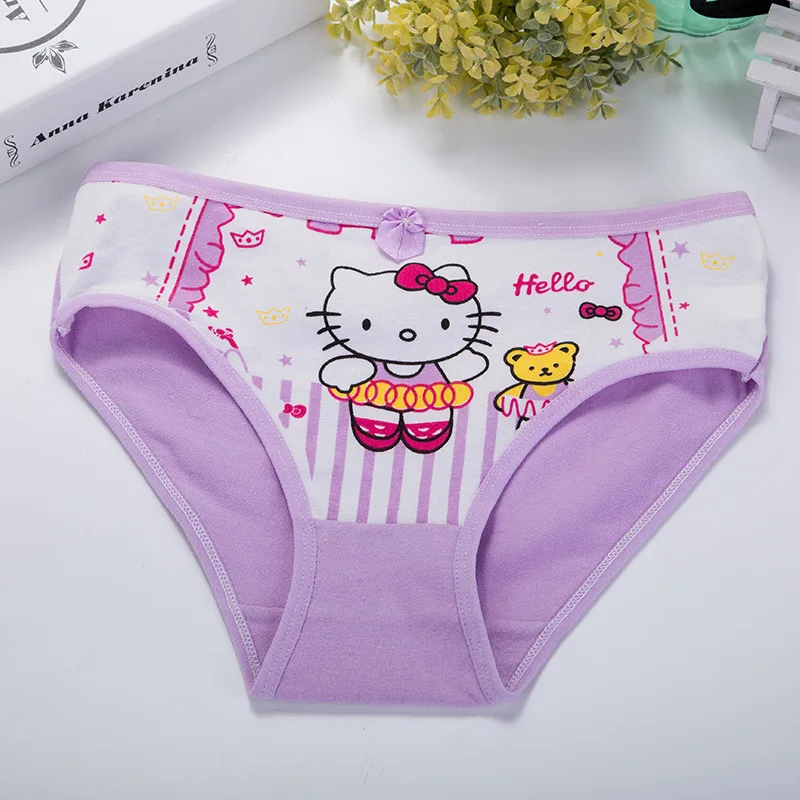 4 шт./лот хлопковое с мультяшным котом дизайнерские детские штаны Нижнее белье