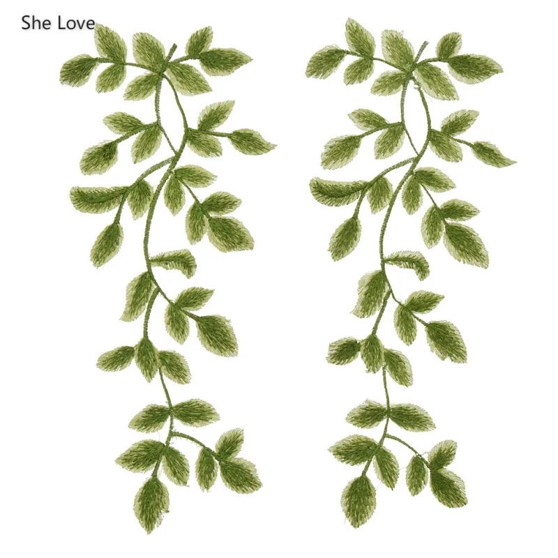 2 шт. женские кружевные нашивки с зеленым лесом | Дом и сад