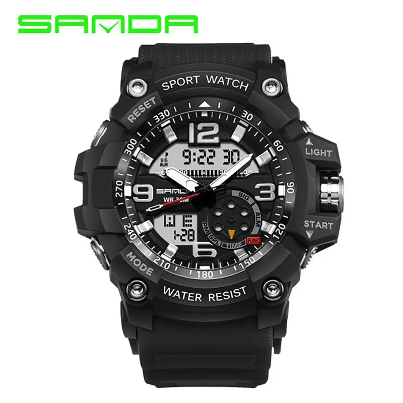 

Sport Men Women Digital Watch 30 Meters Waterproof Back Light Luminous Wristwatch Stopwatch