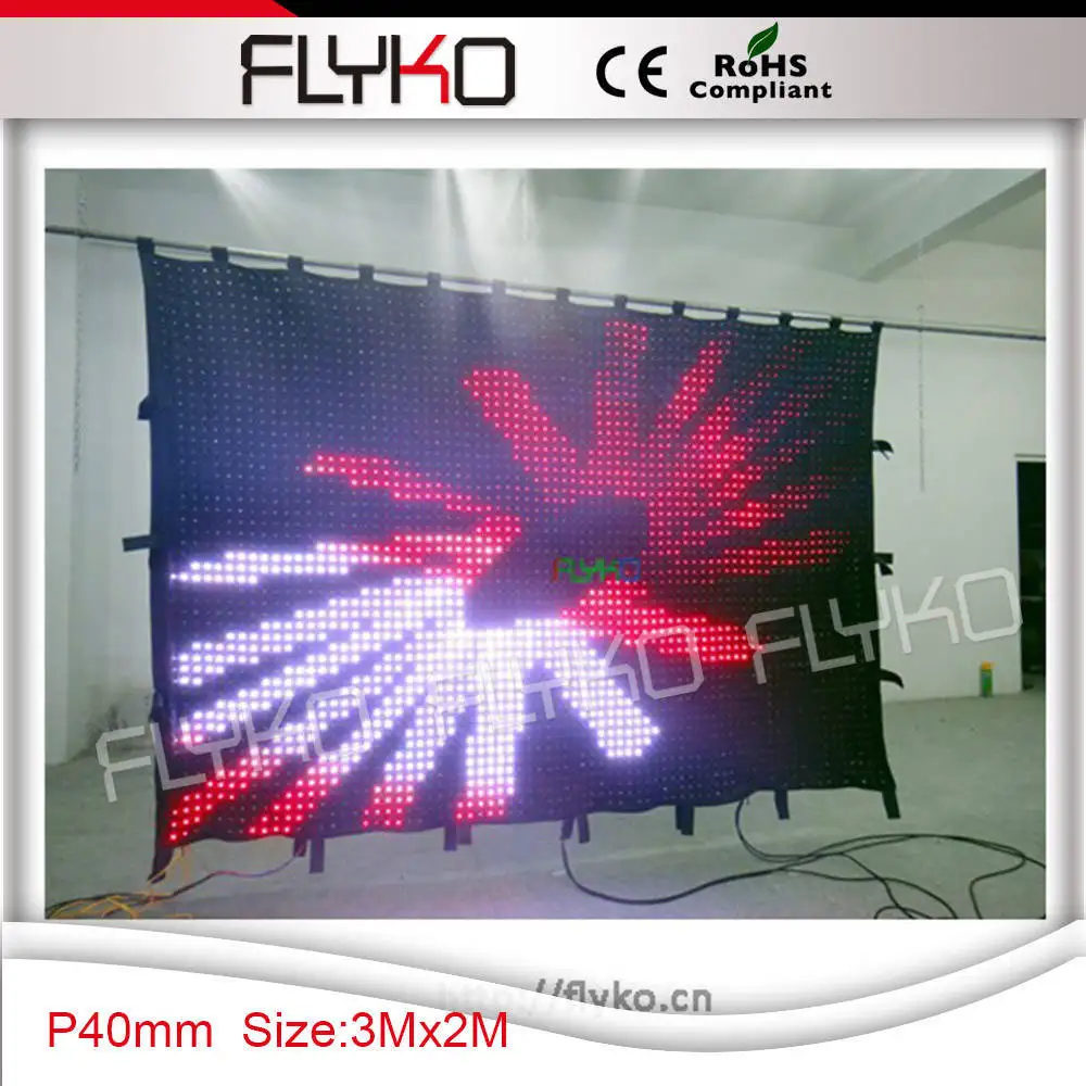 HD Мягкий СВЕТОДИОДНЫЙ занавес для сценического фона P4 flightcase доставка | Лампы и