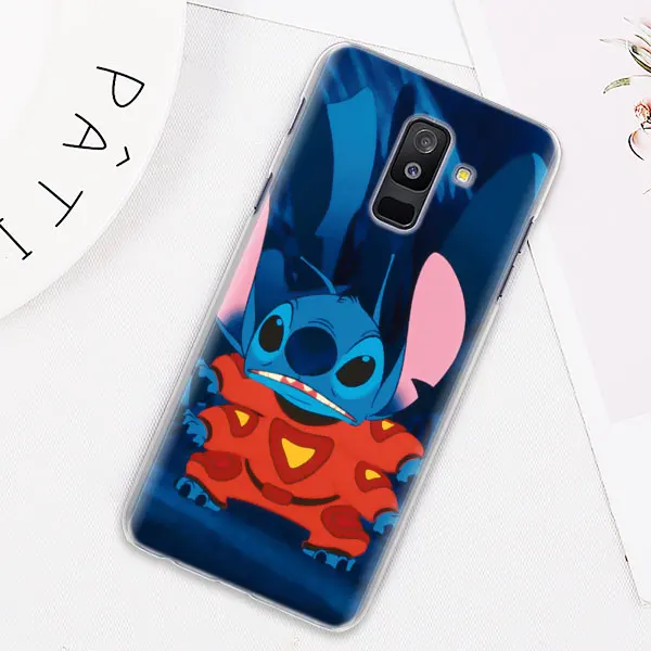 04 Милый чехол для телефона Lilo Stitch s для samsung Galaxy J4 J6 Plus J8 A40 A50 A60 A70 A80 жесткий чехол из поликарбоната - Цвет: 04