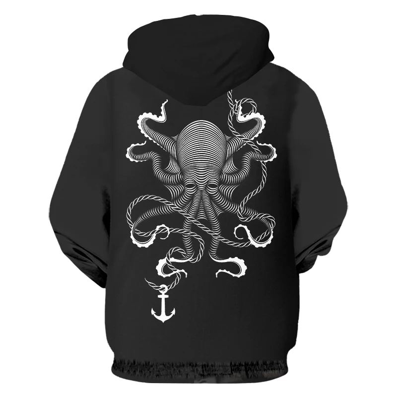 Черные толстовки OGKB повседневные джемперы для мужчин и женщин с забавным принтом