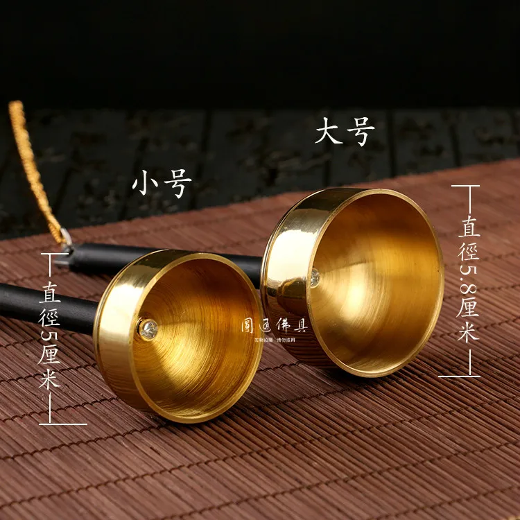 Buddha with A Copper Lead Chime Exhausted Cited Qing Buddhist Temple Instruments Used Muyu | Дом и сад