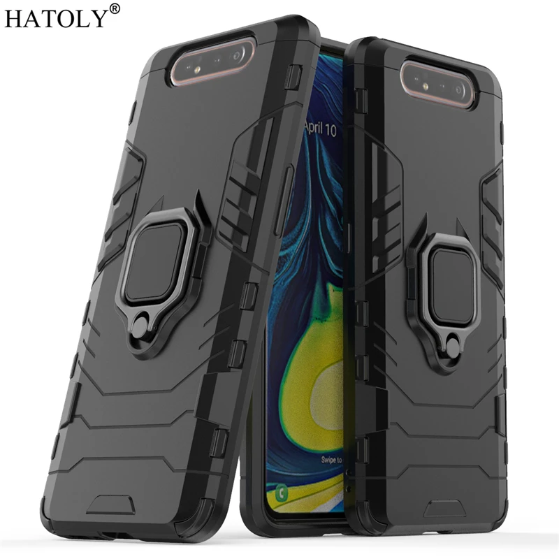 

For Samsung Galaxy A80 Case Cover for Samsung Galaxy A80 Finger Ring Hard PC Phone Case Armor Case For Samsung Galaxy A80 A805F