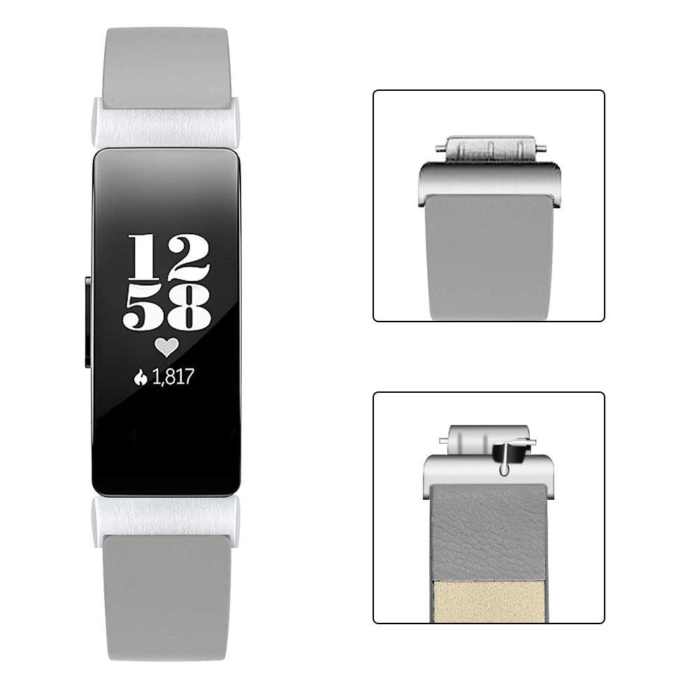 Браслеты из натуральной кожи Hero Iand для Fitbit Inspire/Inspire Hr Bands Двойной Кожаный Браслет