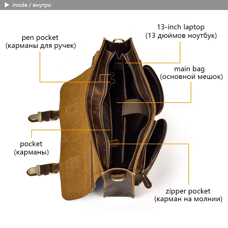 Мужской кожаный деловой портфель, чехол для ноутбука, Профессиональный Портфель руководителя, органайзер, сумка-мессенджер