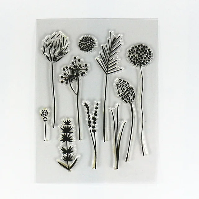 Резиновый большого размера марки с цветами растениями сердечком бабочкой дизайн