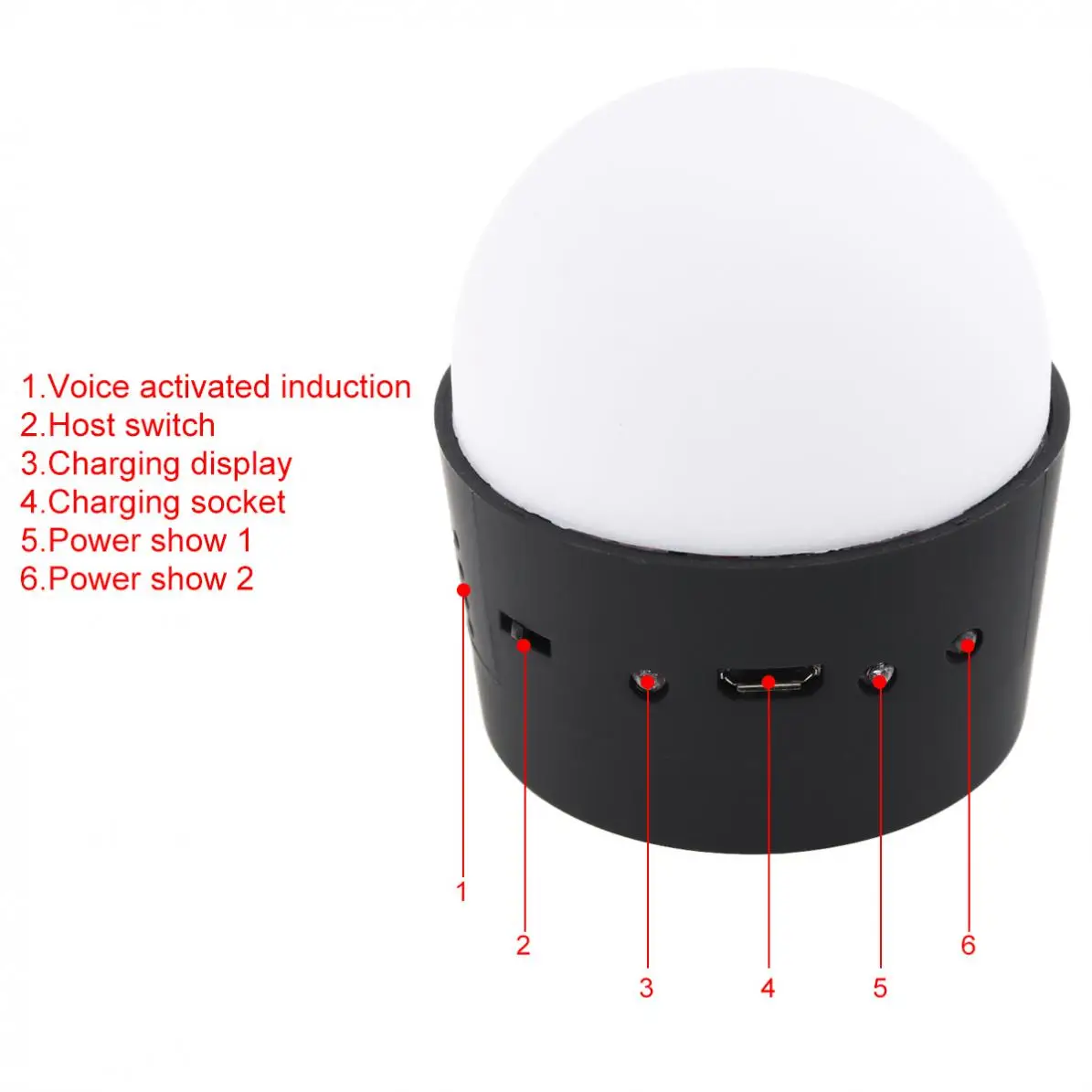 Светодиодный USB Мини Авто Голосовое управление кристалл магический шар