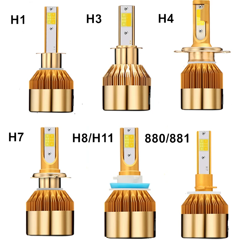 Автомобильная светодиодная фара YHKOMS H4 H7 H8 H9 H11 H1 H3 H27 880 881 HB3 9005 HB4 9006 9012 двухцветная