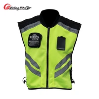 motorcycle jacket reflective vest high visibility night shiny warning safety coat for traffic work cycling team uniform jk 22