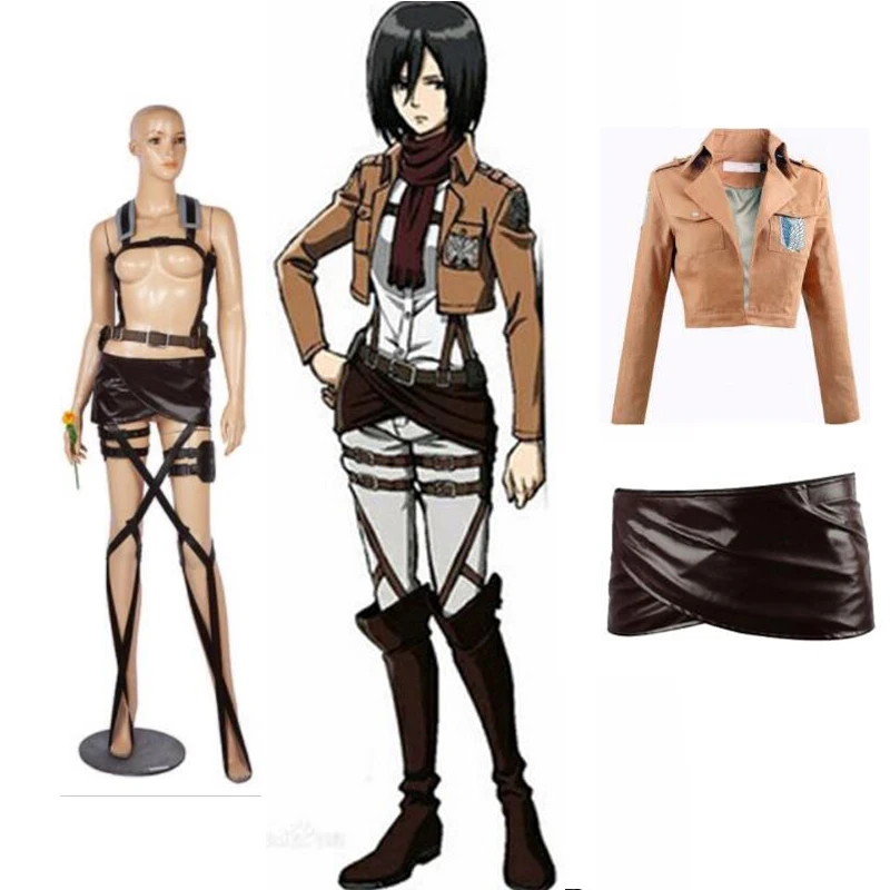 Аниме атака на Титанов Shingeki no Kyojin куртка Recon Corps Косплей шоколадный фартук из
