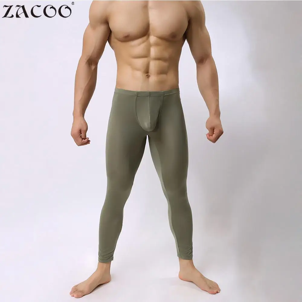 ZACOO Мужские штаны для сна домашняя одежда сексуальное нижнее белье однотонные