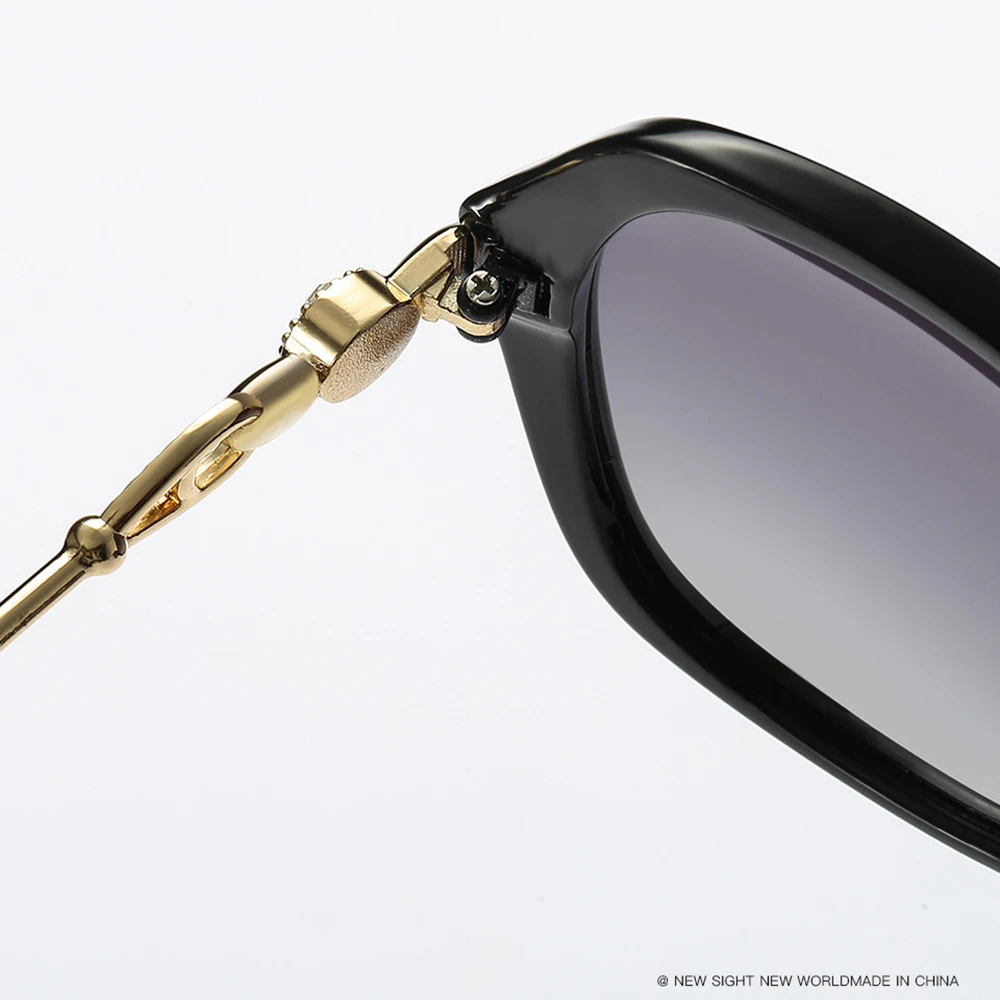 Модные женские солнцезащитные очки с бабочками и бриллиантами поляризационные