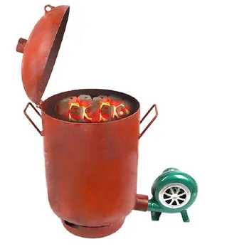 Stove + cover + blower!!! Outdoor Barbecue Tools Korean Style Commercial point Carbon Machine BBQ Shop Ignite Charcoal Furnace