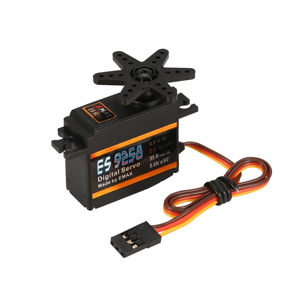 1 шт. EMAX ES9258 Цифровой Металлический Редуктор сервопривод 4 8 В 2 5 кг 0 08 сек/60