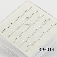 20pcs womens fashion nose ring body piercing jewelry 925 silver nose nail fashion jewelry nose stud mens fashion gift
