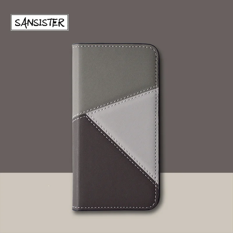 Sansister модный разноцветный Телефон чехол для iPhone 6 6S 7 8 8Plus X XR X Max чехол тонкий слот для карт кошелек с магнитом