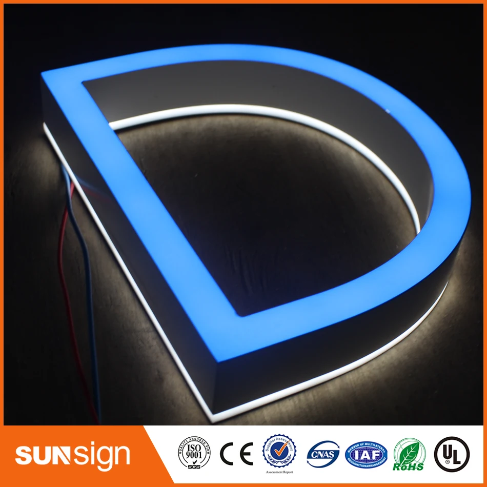 Пользовательский 3D акриловый Внешний рекламный открытый знак|letter sign|acrylic led lettersled