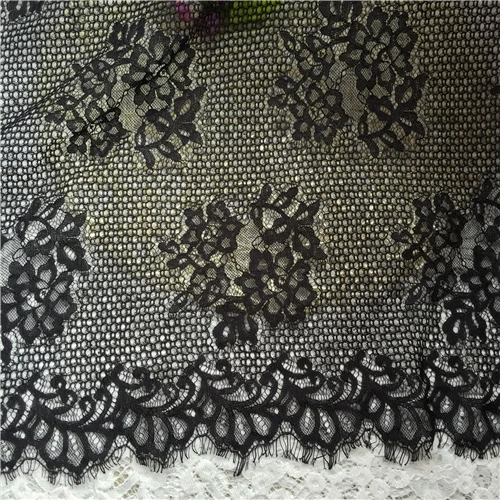 

3meters/Lot Vintage Chantilly Lace fabric French Lace Fabric Galloon Eyelash Lace Trim 150cm wide