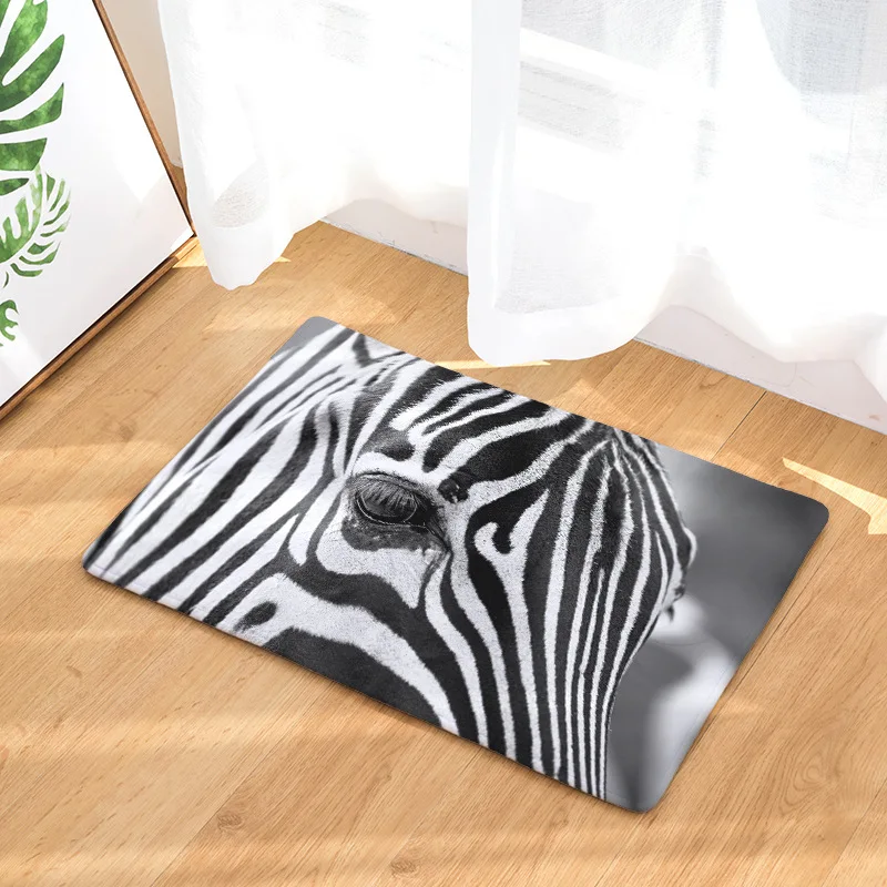 CAMMITEVER Zebra дикие животные Коврики для спальни моющиеся искусственные тканевые