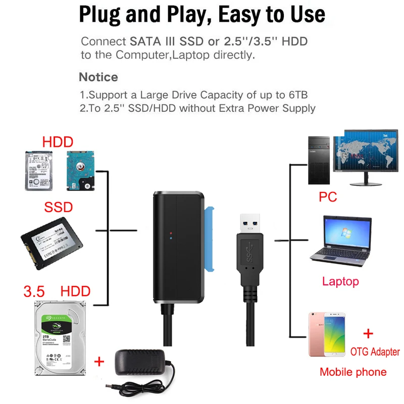 Кабель INGELON sata на usb для жесткого диска USB 3 0 легкая передача адаптер Sata 2 5 HDD