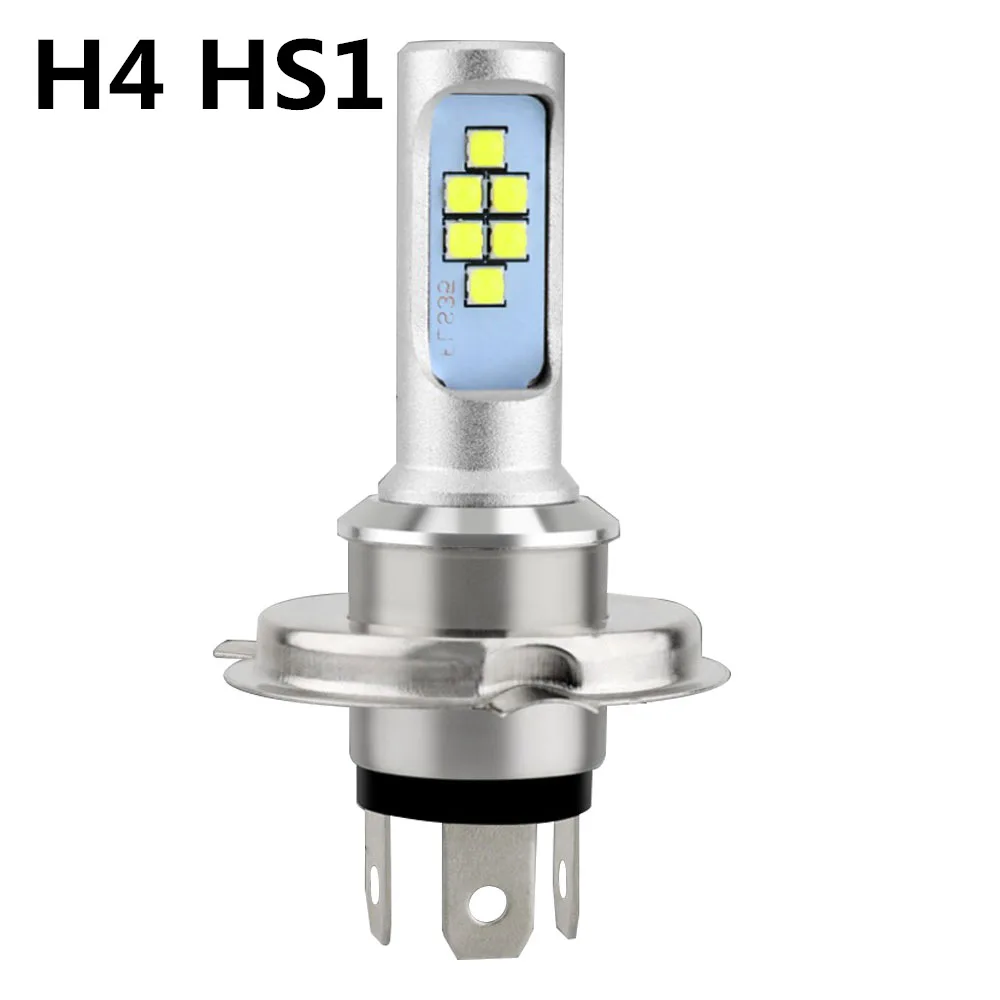 Vehemo H4 HS1 6000K Высокая мощность Мотоцикл Hi Lo Лампа мотоцикл H6 ATV светодиодный H4 HS1 светильник передняя лампа головной светильник BA20D