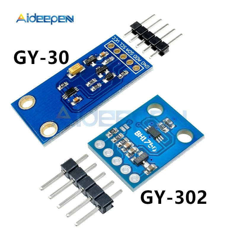 

GY-30 GY-302 BH1750 BH1750FVI Digital Light Intensity Illumination Sensor Module 3V-5V For Arduino Sensor Chip Kit
