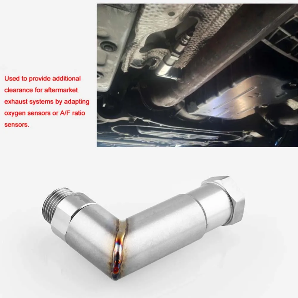 O2 Oxygen Sensor 90 degree Bung Extension Angled Extender Spacer Adapter M18X1.5 | Автомобили и мотоциклы