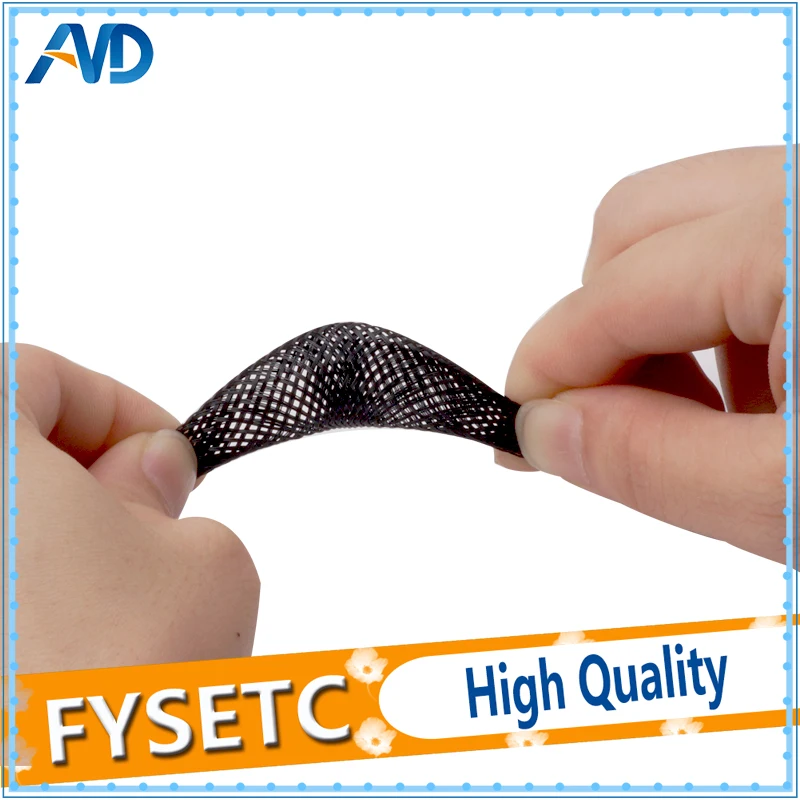 100Meter/pack Expandable Braided PET Premium Cable 6mm/8mm/10mm Dia Sleeve Black Certification ROHS 3D Printer Accessories | Компьютеры и