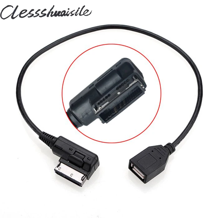 (100 шт./лот) Media In AMI MDI USB AUX Flash Drive адаптер кабель для автомобиля VW AUDI 2014 A4 A6 Q5 Q7|cable