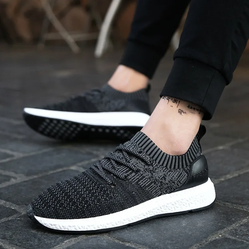 Men's Casual Shoes Flat 2018 High Quality Shallow Mouth Color Matching Slip-on Breathable Mesh Men Plus Size 38-46 | Обувь